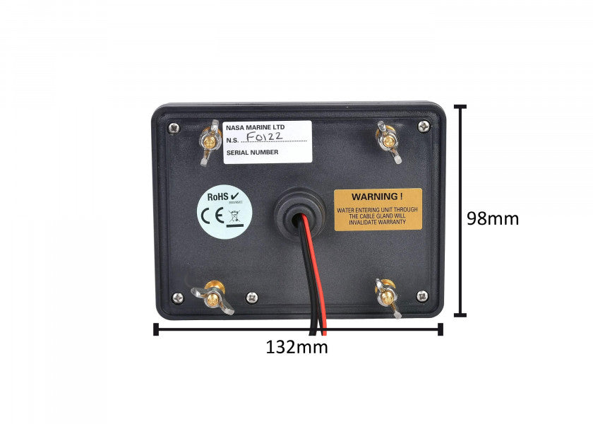 Target 2 logginstrument med giver 0-25 knop 12V - NASA detalj av display