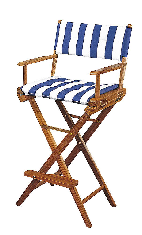 Teak barkrakk sammenleggbar sitthøyde 75 cm - ARC Marine forfra
