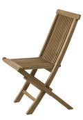 Teak klappstoler sammenleggbar 61x88x52 cm - Compass forfra