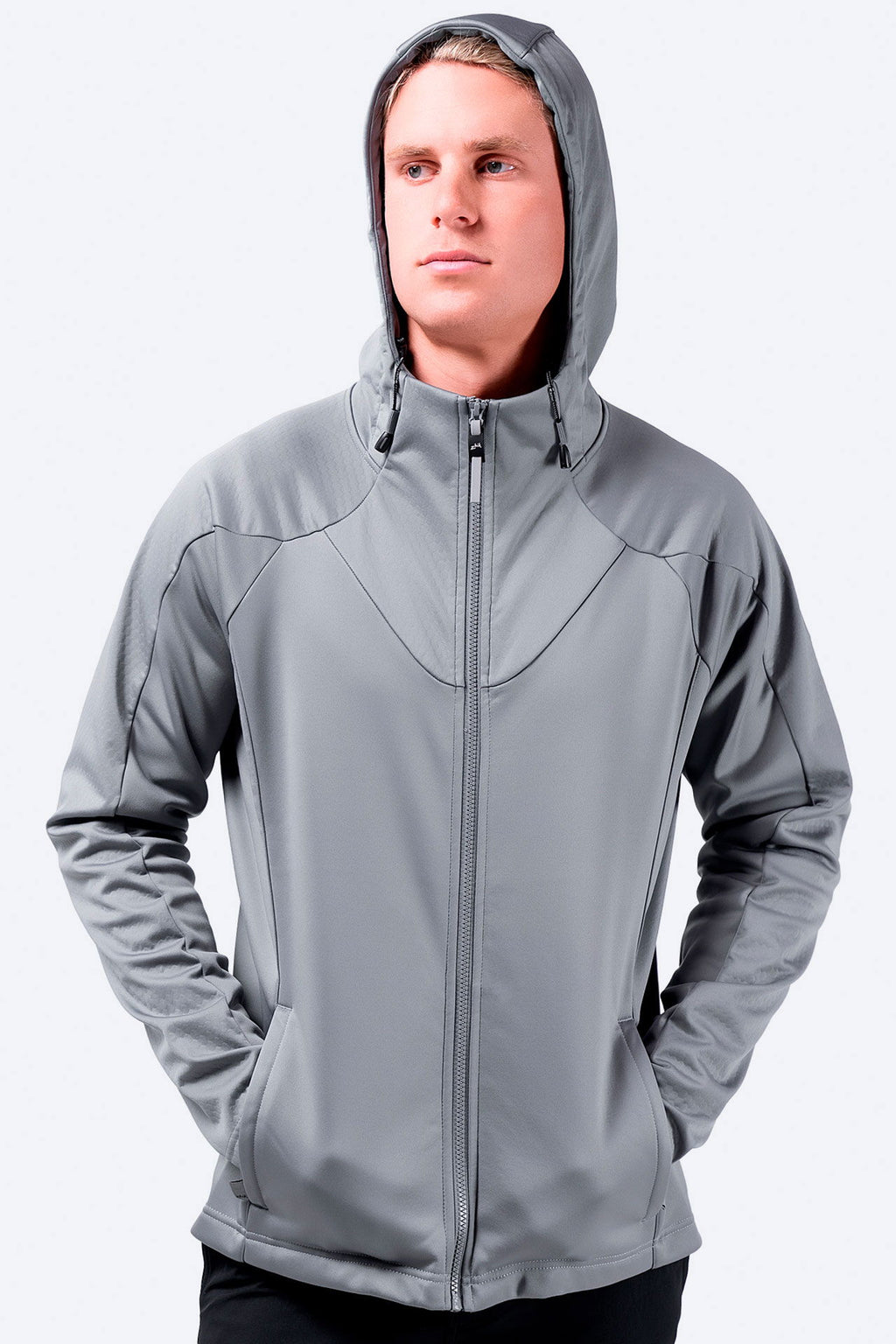 Tech Hoodie vanntett 3-lags fleecefôr mellomlag bakside