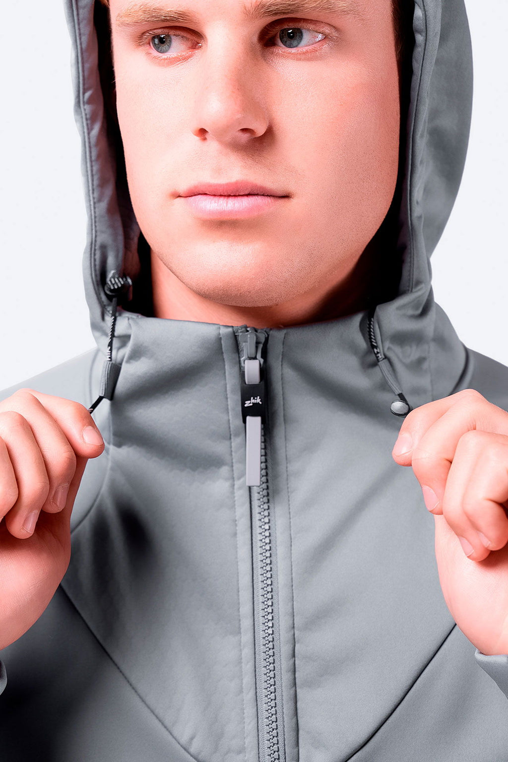 Tech Hoodie vanntett 3-lags fleecefôr mellomlag logo