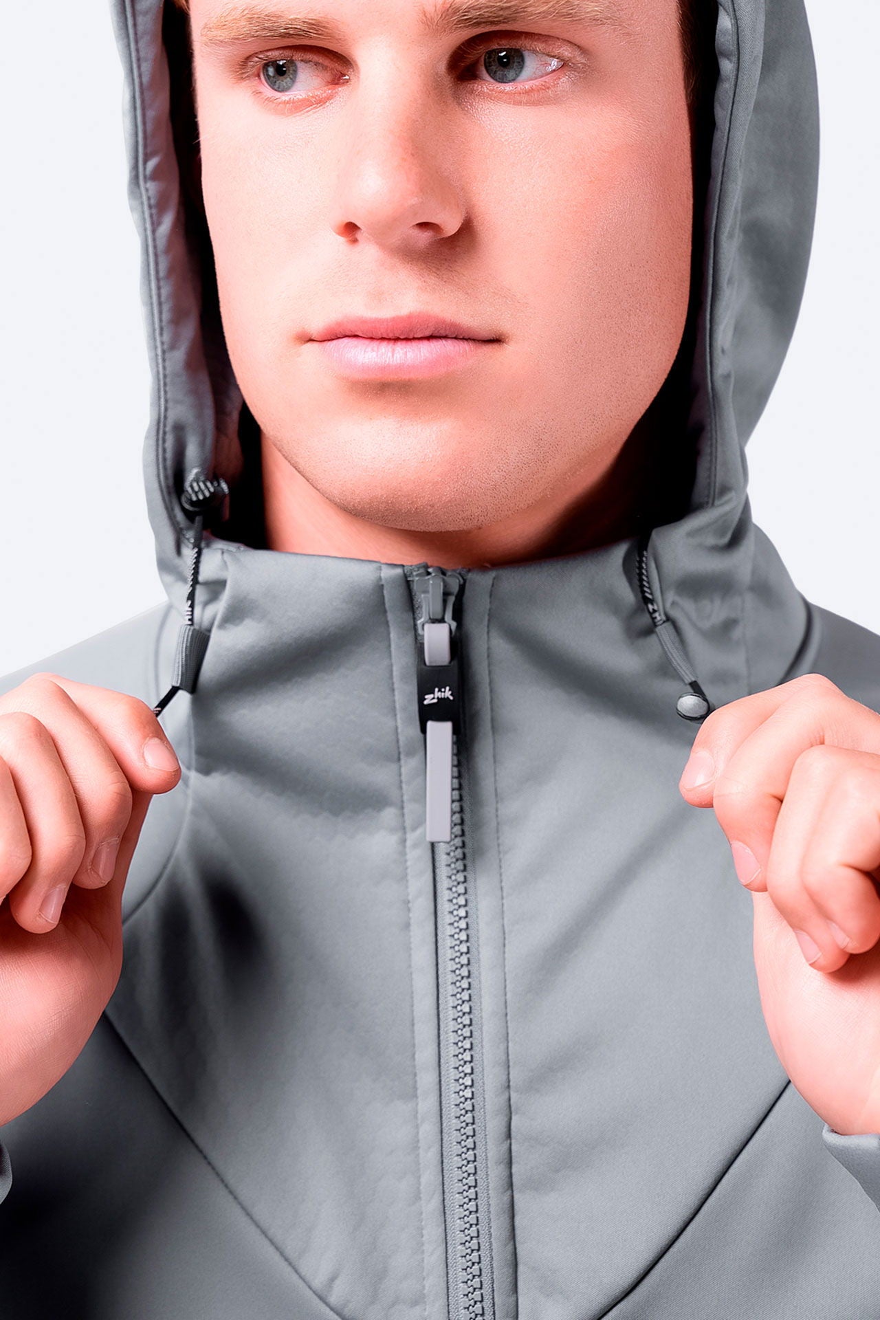 Tech Hoodie vanntett 3-lags fleecefôr mellomlag logo