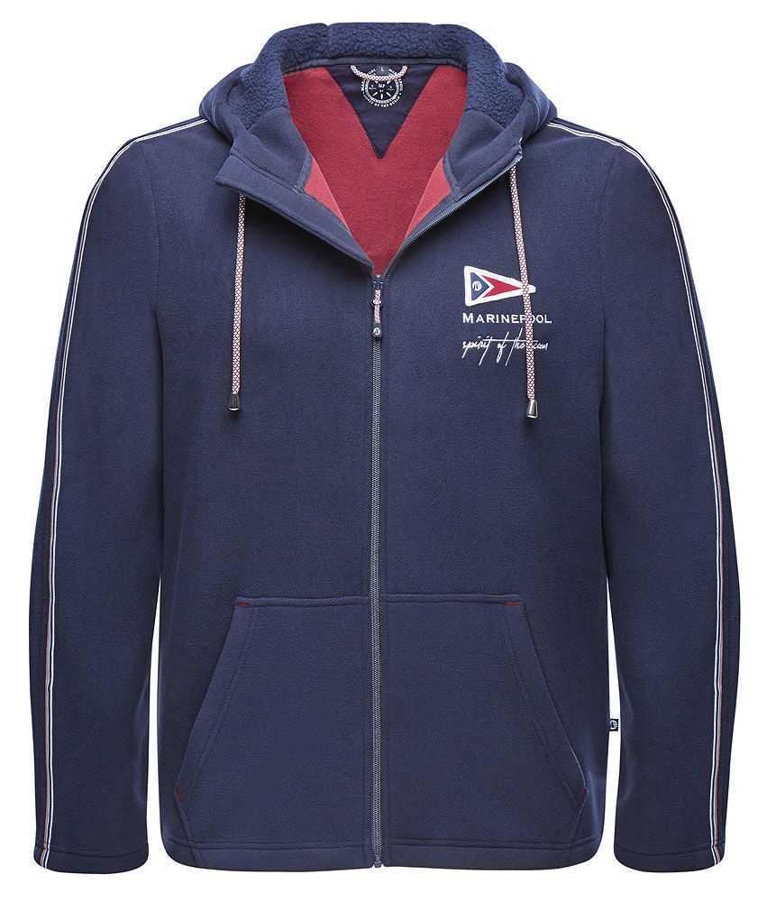 Teddie fleecejakke med hette tolagsfleece teddyfleece forfra