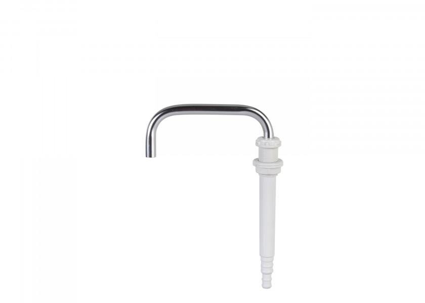 Montert teleskopisk vannkran aluminium 13 mm 360° dreibar om bord
