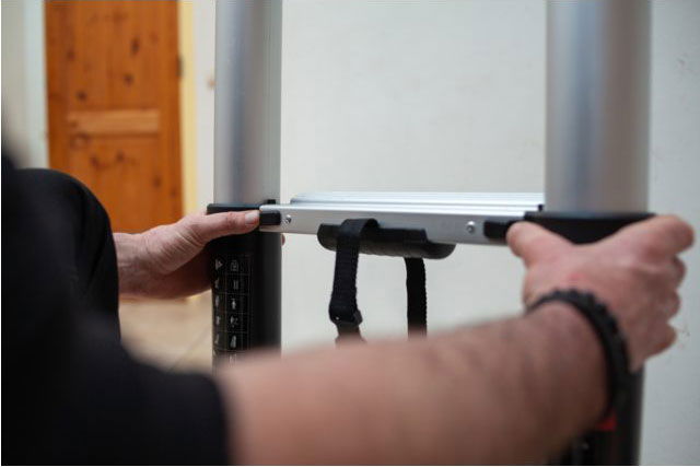Teleskopstige 3,27 m 150 kg belastning 11,8 kg - Batavia nærbilde av vinkelindikator