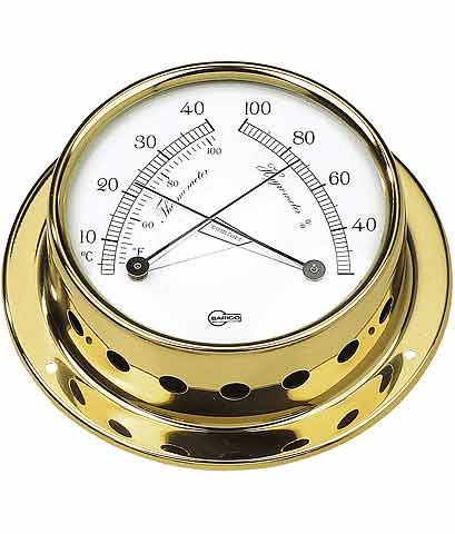 Termo- / hygrometer skala Ø 85 mm kabinett Ø 110 mm 130 g - Barigo forfra