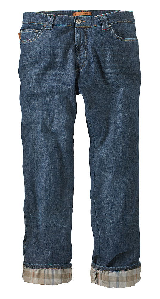 Thermo-jeans med flanellfôr og stretch 5-lommer bakside