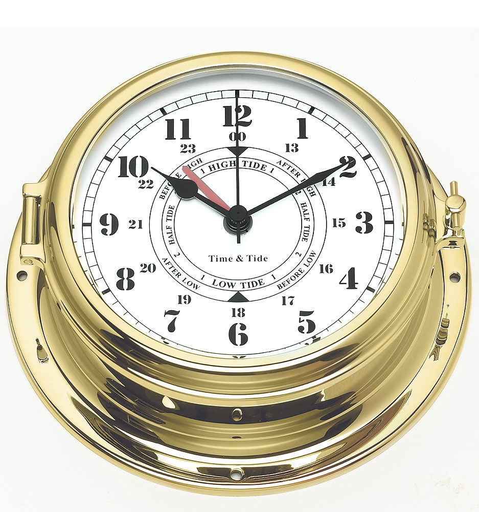 Tidevannsklokke messing 150 mm - Compass forfra