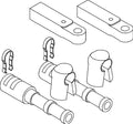 Tilkoblingssett for Mercury og CC230/CC330/CCX633 - Teleflex forfra