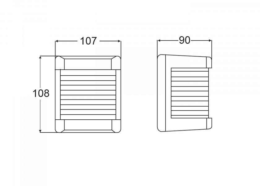 Topplanterne serie 2984 halogen svart bakside