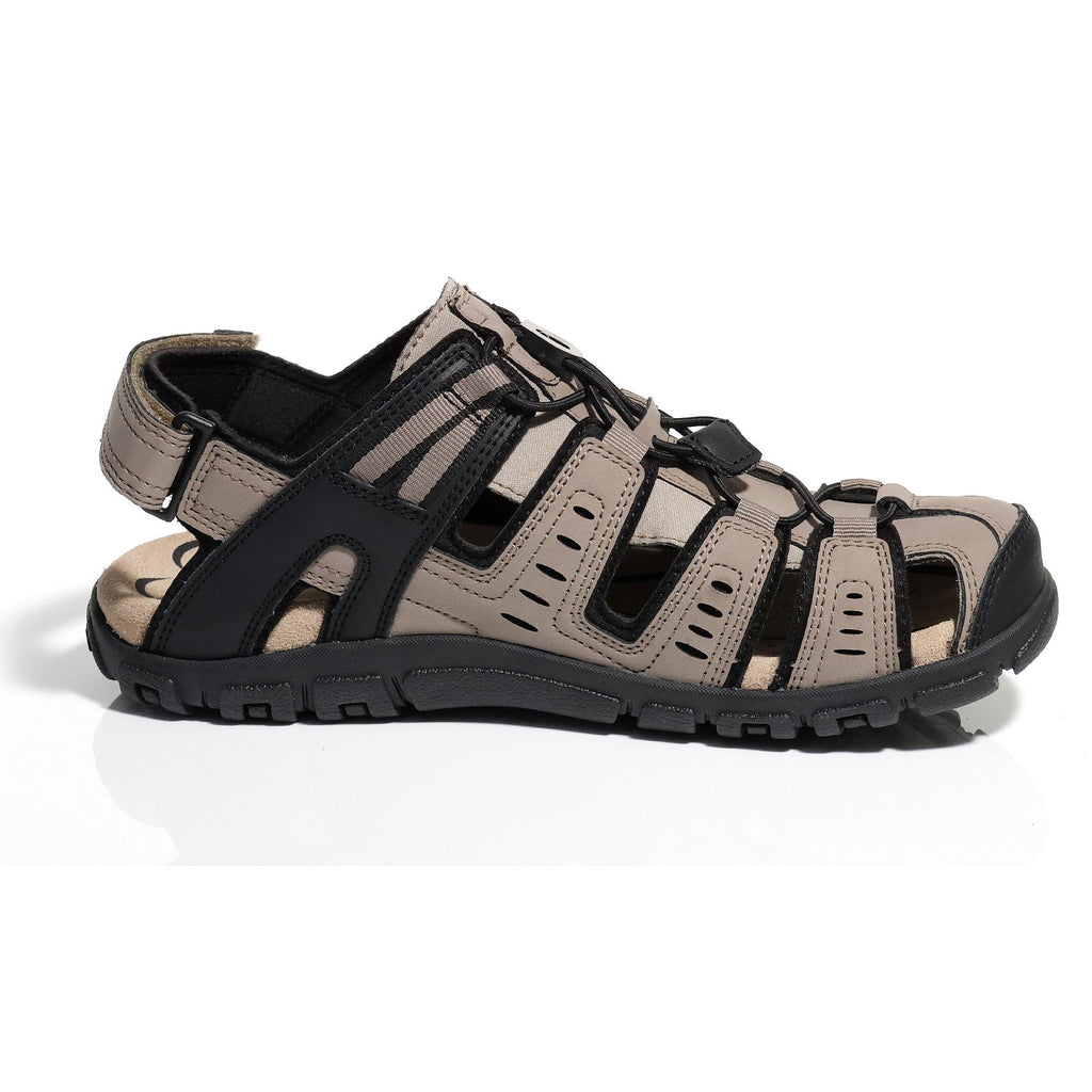 Trekkingsandal pustende nubukk sklisikker såle montert