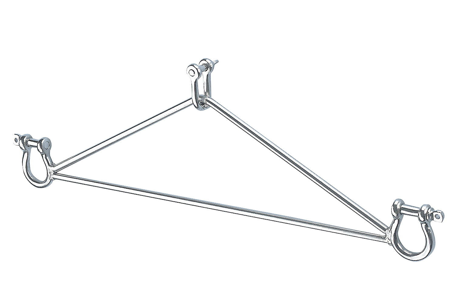 Triangel for landgang rustfritt stål 45 cm - TREM forfra