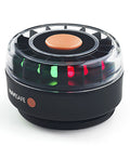 Tricolor batterilanterne LED 2 nm 5 funksjoner 68 mm forfra