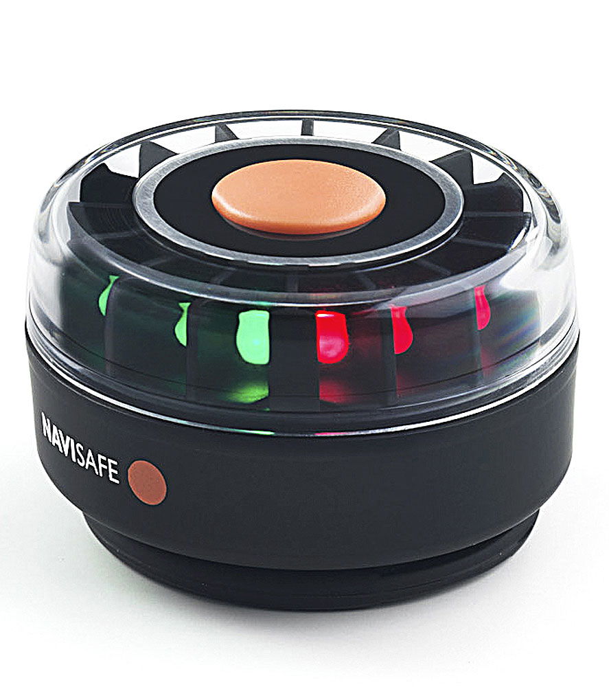 Tricolor batterilanterne LED 2 nm 5 funksjoner 68 mm forfra