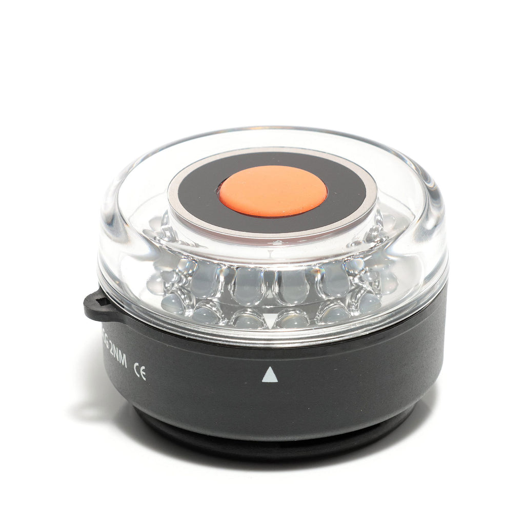 Nærbilde av Tricolor batterilanterne LED 2 nm 5 funksjoner 68 mm