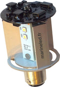 Tricombo LED-innsats BAY15d for ankerlanterne 360° front