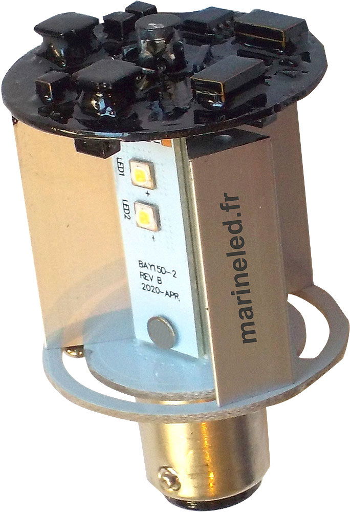 Tricombo LED-innsats BAY15d for ankerlanterne 360° front