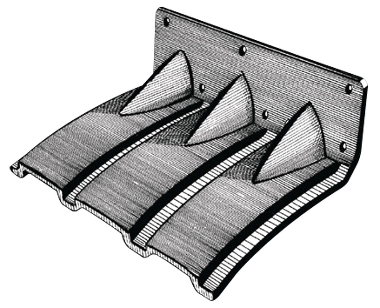 Trimplan selvjusterende polyetylen 380x280 mm bakside