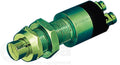 Trykkbryter messing forkrommet 30 A 14 mm - Allpa forfra