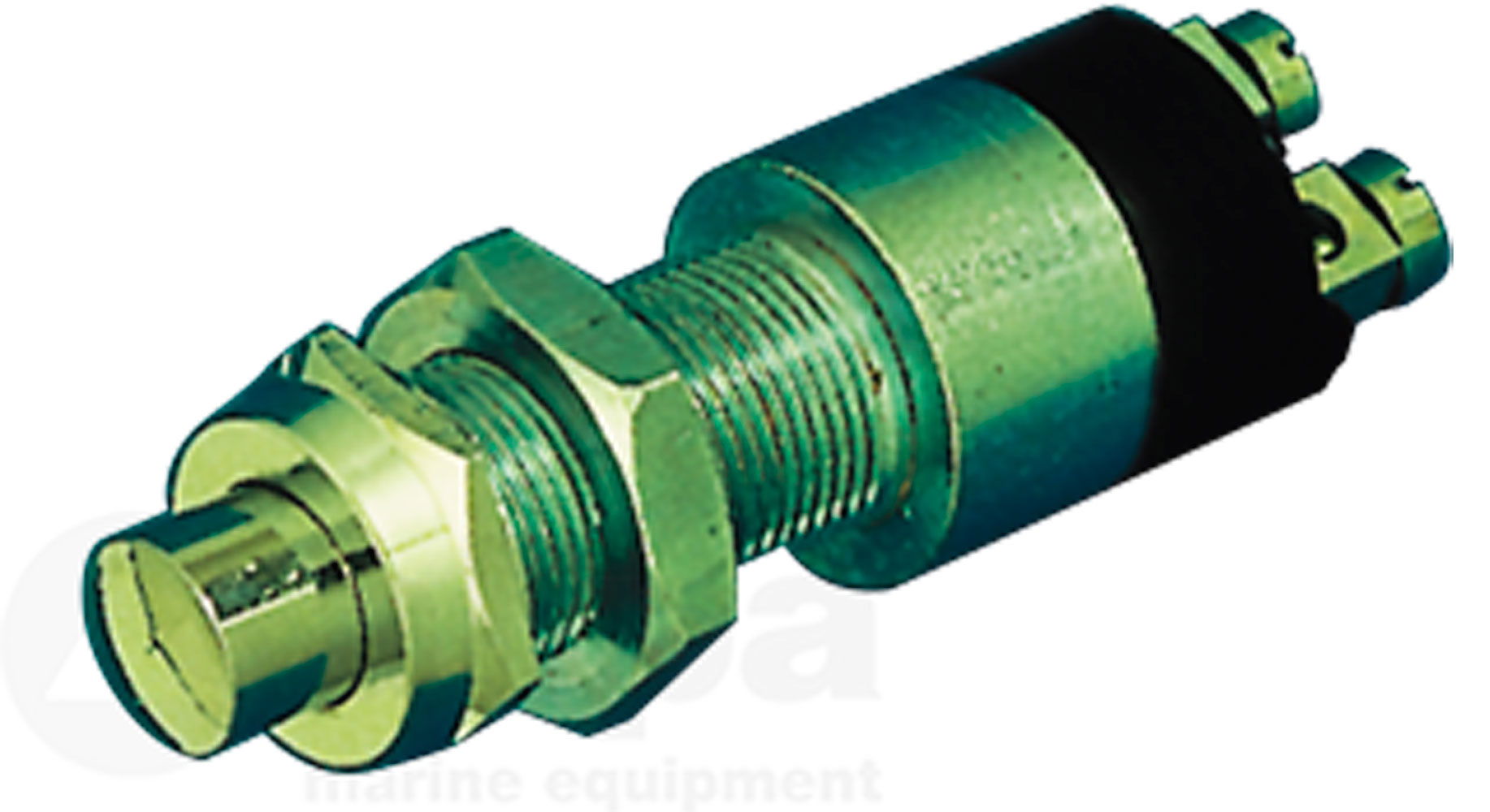 Trykkbryter messing forkrommet 30 A 14 mm - Allpa forfra