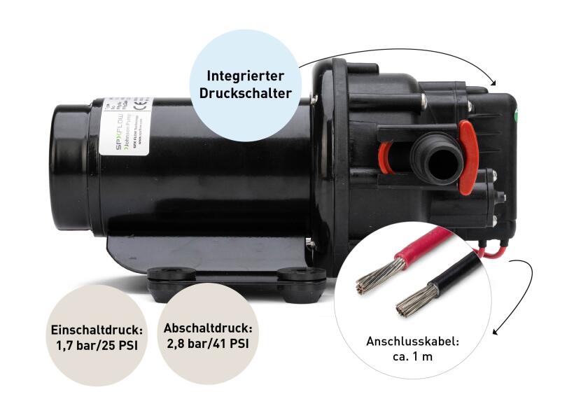 Trykkvannspumpe Aqua Jet WPS 3.5 24V 13 l min pumpeelement