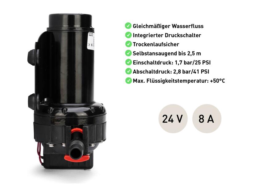 Trykkvannspumpe Aqua Jet WPS 5.2 24V 20 l min pumpeelement