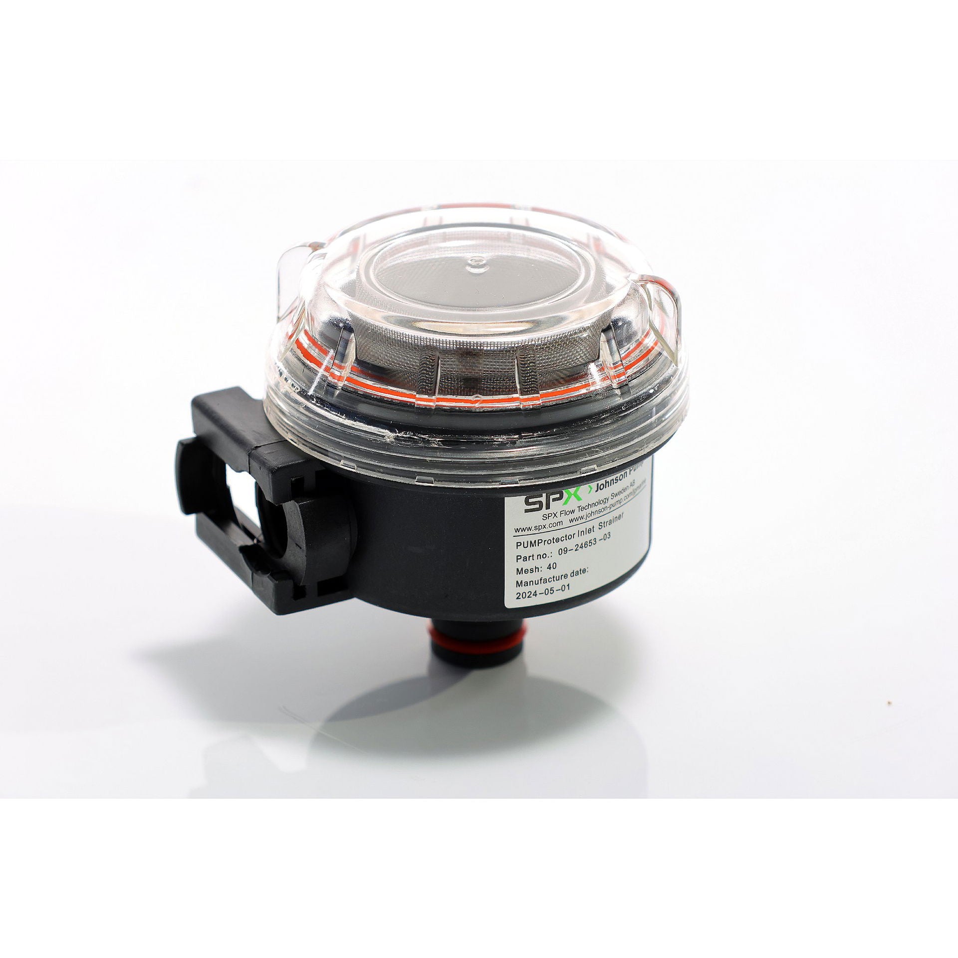 Trykkvannspumpe Aquajet 2.4 12V detalj av pumpehus