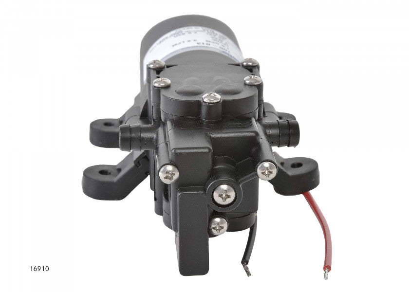 Trykkvannspumpe marin 12V 3,8 l/min selvsugende 10 mm - SHURFLO detalj av tilkobling