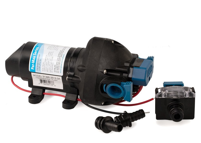 Montert Trykkvannspumpe PAR-MAX 3 12V 11 l/min 1,7 bar i båt