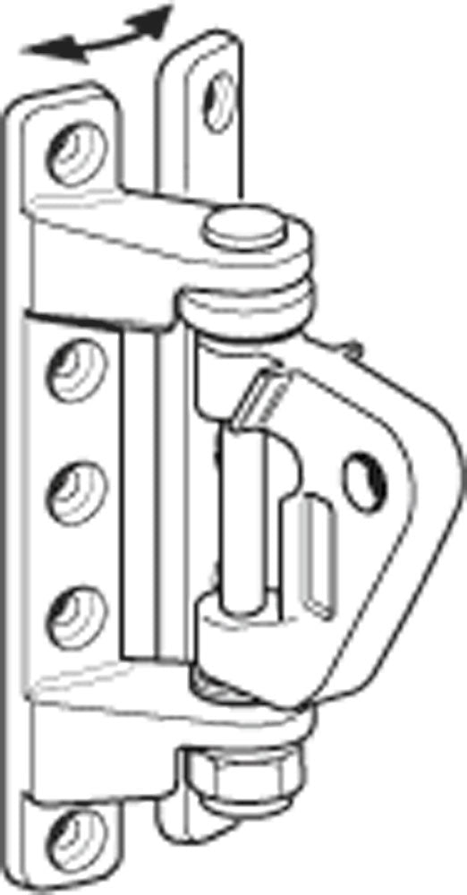 Universal mastebeslag for Rodkick 10 og 20 55-80 x 185 mm - Seldén forfra