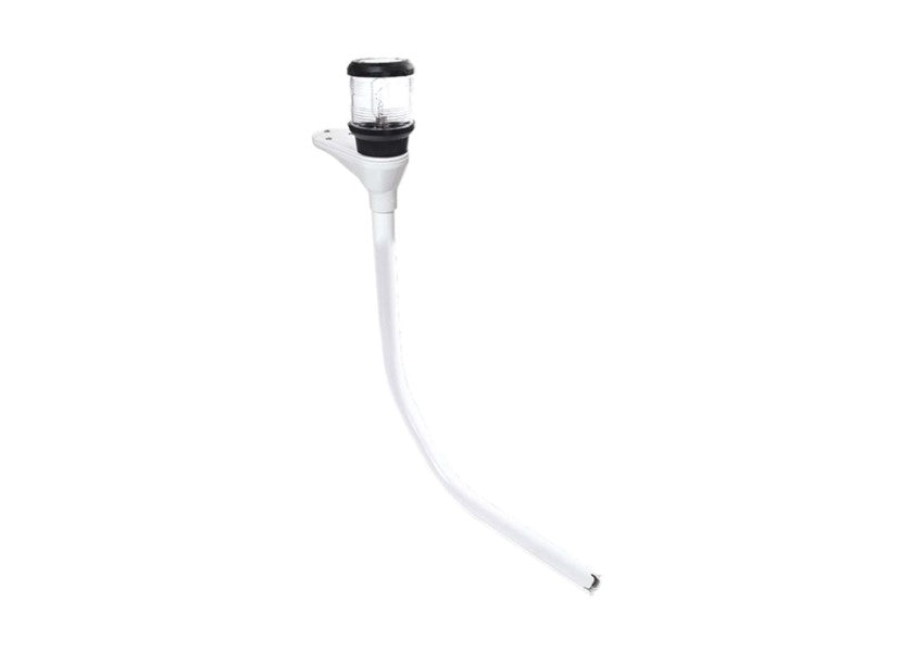 Universalholder for GPS og lanterne aluminium hvit - Seaview sett forfra