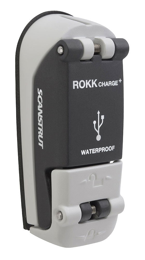 Vanntett USB-uttak type A 12/24V IPX6 med monteringsplate forfra