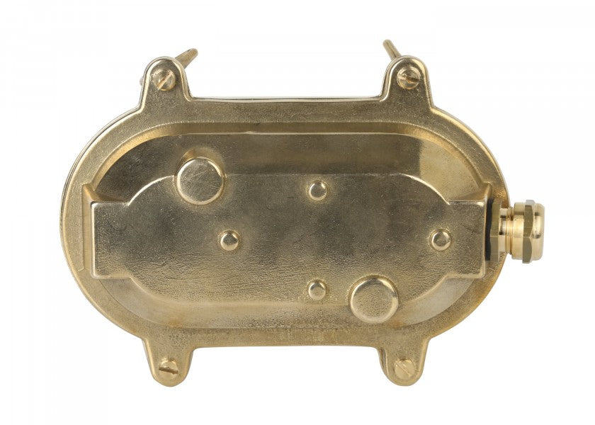 Montert Vegg- og taklampe oval messing 230V E27 vanntett på vegg