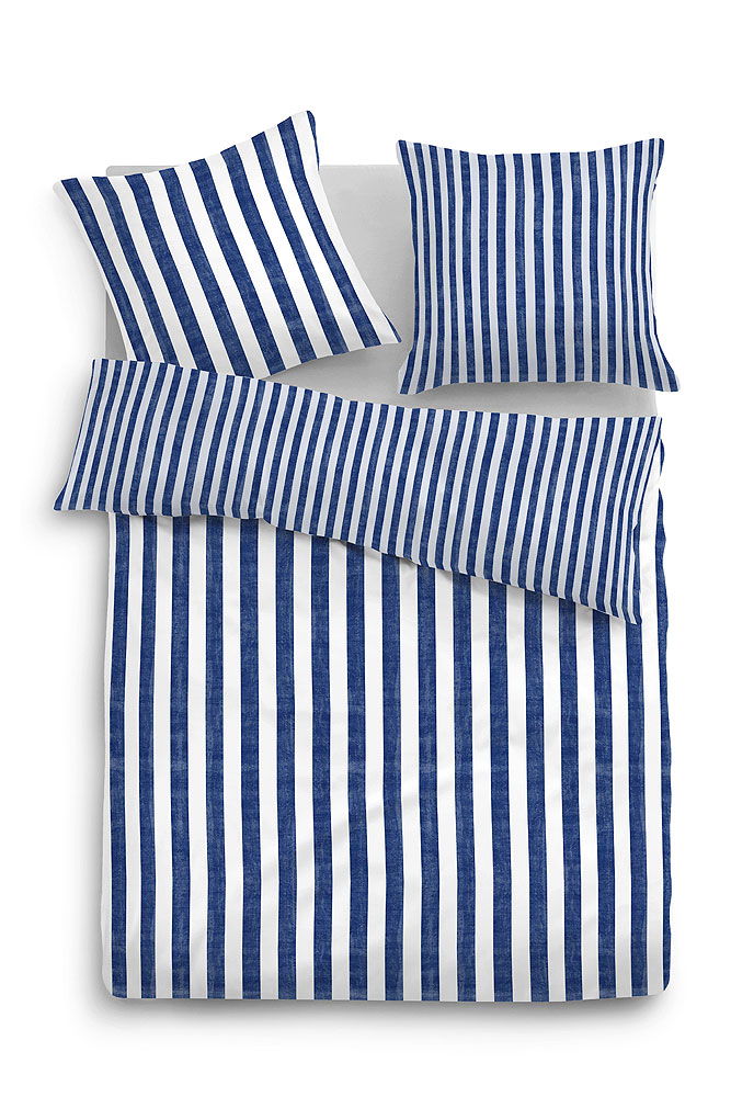 Vendbart sengesett bomull 80x80 + 155x220 cm forfra