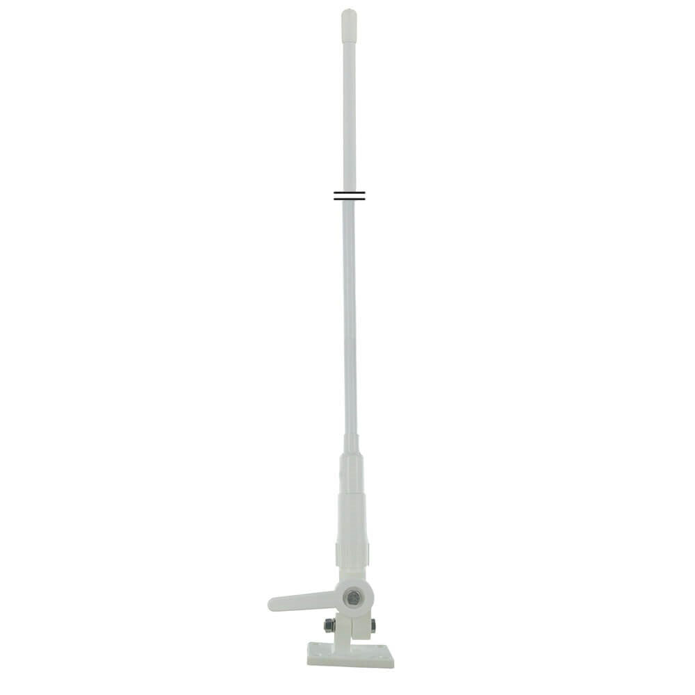 VHF-antenne 150 cm fiberglas med tippbar fot og PL 259 forfra
