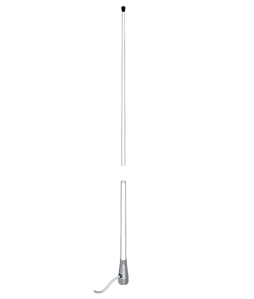 VHF-antenne Professional fiberglass 1,5 m med 6 m kabel fra Banten for båt