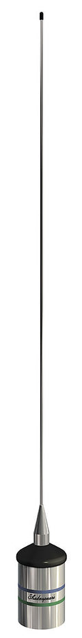 VHF-antenne rustfritt stål med 4,5 m RG-58 kabel PL-259 kontakt fra Shakespeare for båt