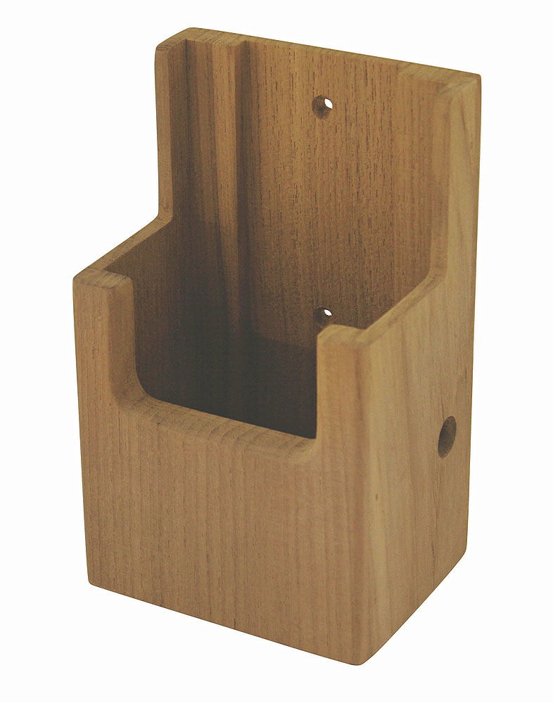 VHF-holder teak 8,2 x 6,3 x 13,5 cm forfra