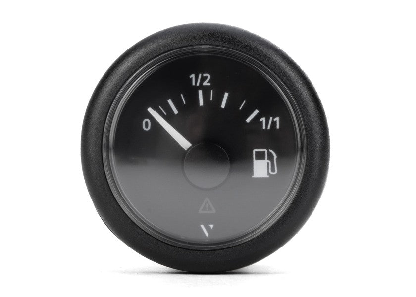 Viewline drivstoffmåler 12/24V svart forfra