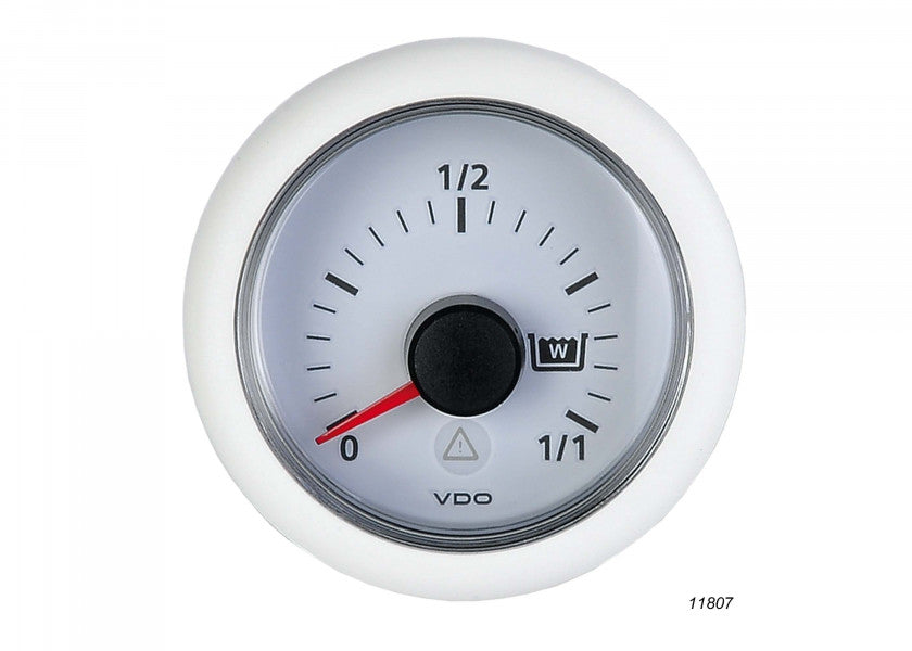 Viewline septiktankmåler inkl. giver 12/24V hvit forfra