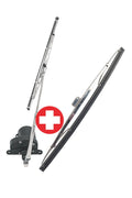 Vindusvisker-sett rustfritt stål 300 mm med motor 12V Compass forfra