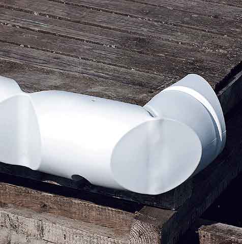 Vinkelfender for ponton 100 cm Ø 19 cm sammenleggbar forfra