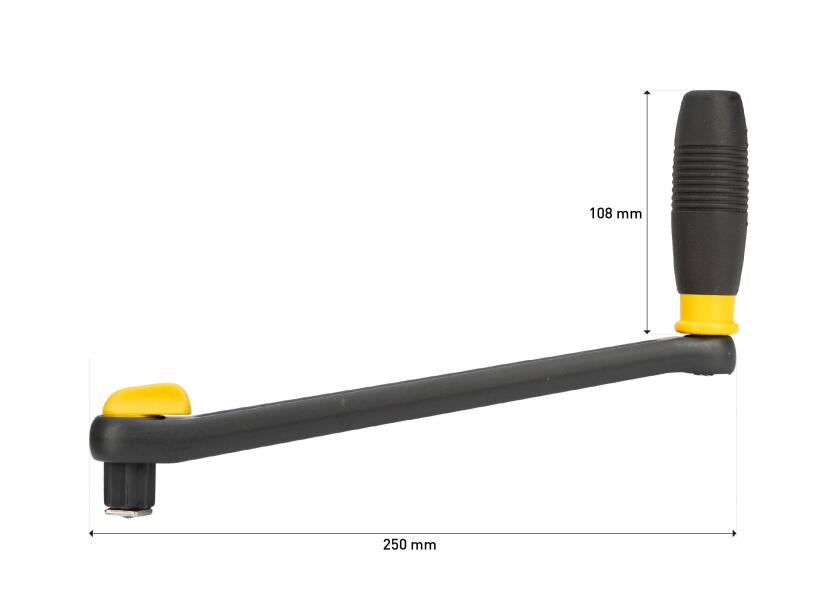 Vinsjhåndtak SPEEDYLOCK standard 250 mm aluminium - ANTAL bakside