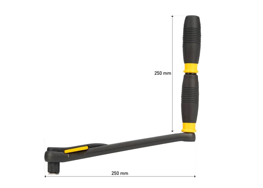 Vinsjhåndtak SPEEDYLOCK 250 mm aluminium dobbeltgrep side