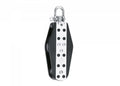 Violinblokk med svivel 2-skivet 14 mm kulelager 816 kg - HARKEN forfra