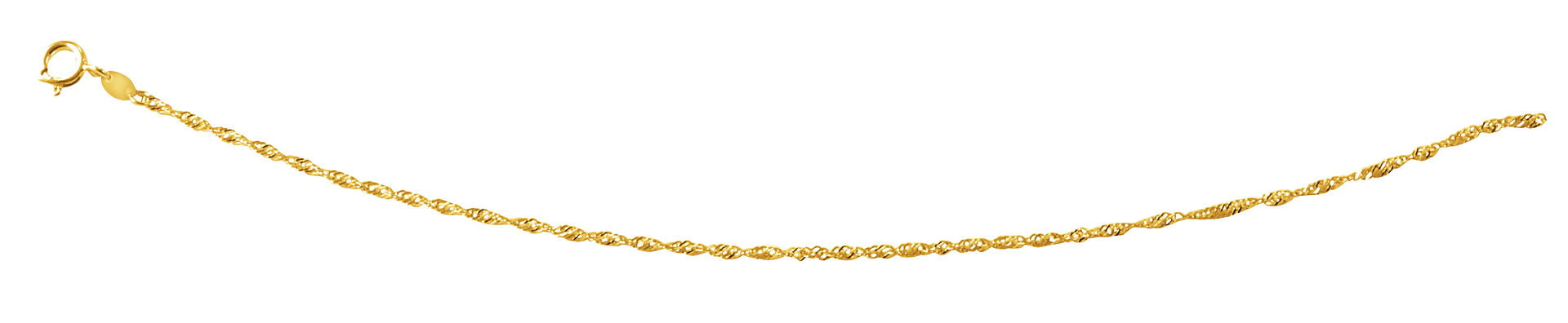 Vridd kjede 45 cm gult gull 585 14 karat 1,4 mm - Ursula Christ forfra