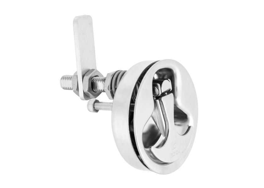 Vridelås rustfritt stål 70 mm rigel 50 mm montert