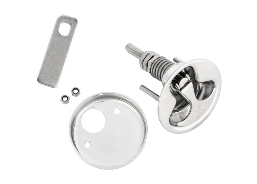 Vridelås rustfritt stål 70 mm rigel 50 mm lukket