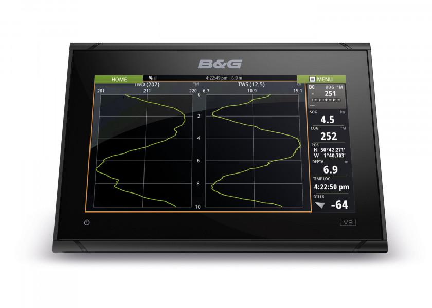 Vulcan 9 FS kartplotter visning av ekkolodd
