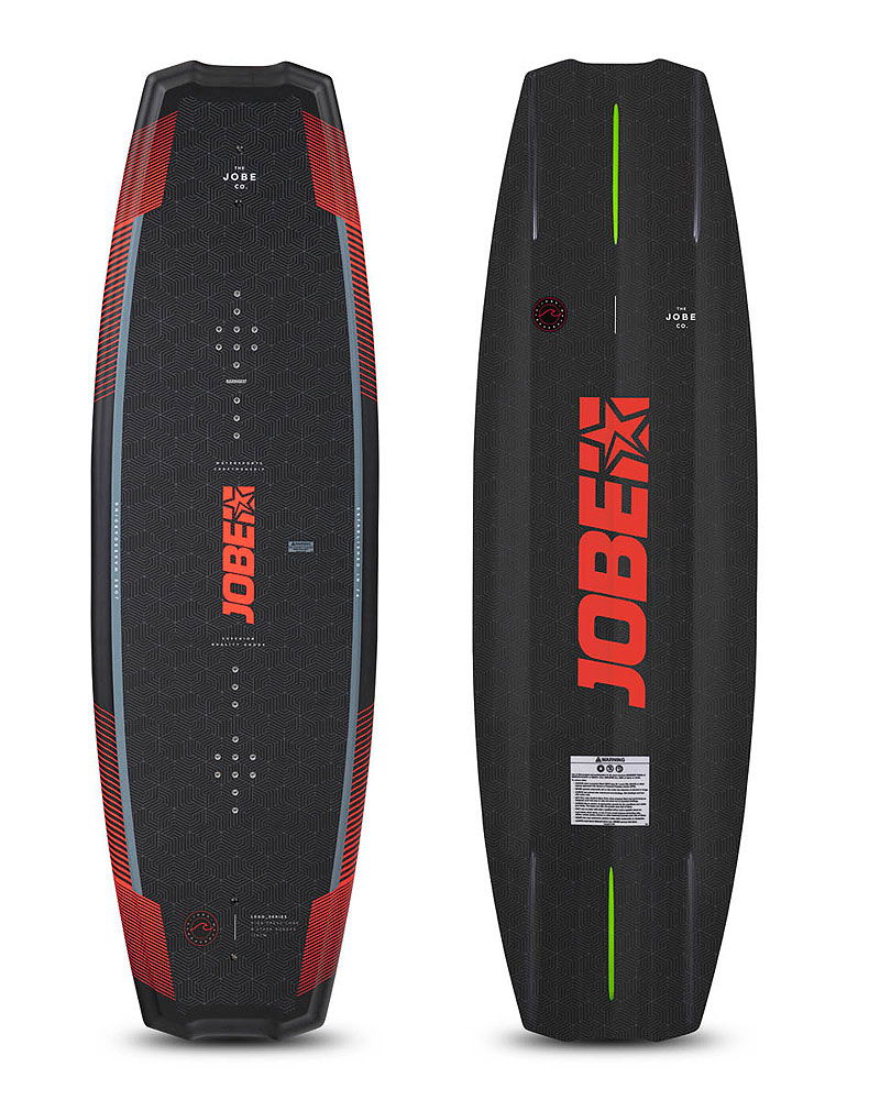 Wakeboard med 3-trinns rocker og dobbelt konkav bunn - Jobe forfra